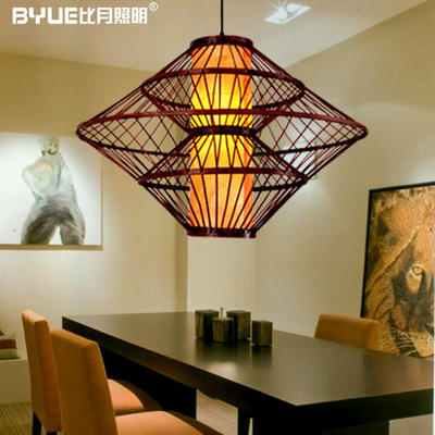 比月燈具 田園東南亞餐廳飯廳竹編吊燈3018 打造自然舒適的用餐氛圍